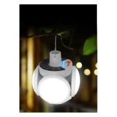 Solar Güneş Enerji Ve Usb Sarjlı 5 Kanatlı Bahçe Aydınlatma Led Askılı Pratik Kamp Lamba - 1