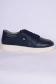 Pierre Cardin 42114 Deri Rahat Taban Bağcıklı Esnek Rahat Lacivert Günlük Erkek Sneaker Ayakkabı - 1