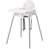 IKEA Antilop Mama Sandalyesi - Tepsili- Beyaz- Unisex - 1