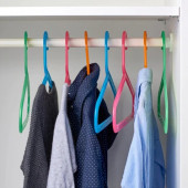 IKEA Bagıs Çocuk Askı - Giysi - Elbise Dolap Askısı - 8 Adet - Karışık Renkli - 1