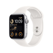 Apple Watch SE GPS 44mm Gümüş Rengi Alüminyum Kasa - Beyaz Spor Kordon MNK23TU/A-Teşhir - 1