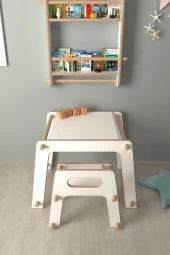 Montessori Çocuk Oyun Ve Aktivite Masası Ve Sandalye - 2
