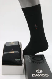 Premium Klasik Uzun Boy Siyah Renk Kışlık Erkek Bambu Soket Çorap thumbnail 6