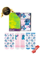 Kutulu Stitch Desenli Lisanslı Orijinal Stitch Çorabı - 36-40 - Dl15650206 - 1