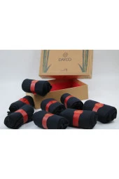 Premium Dikişsiz Yazlık Bambu Çorap 8'li Set Kraft Kutulu Lacivert - 475 - 41-44 thumbnail 5