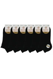 Kadın Siyah 6'lı Patik Çorap - 1