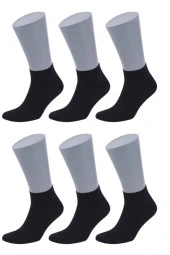 Kadın Siyah 6'lı Patik Çorap - 3