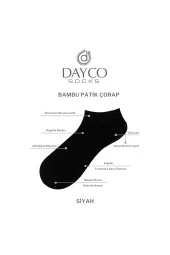 Bambu Erkek Dikişsiz Premium Patik Siyah Çorap 6'lı Set - 4