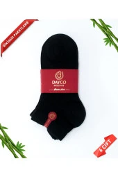 Bambu Erkek Dikişsiz Premium Patik Siyah Çorap 6'lı Set - 2