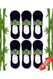 Premium Dikişsiz Erkek Bambu Babet Çorap 6'lı Lacivert Set (GÖRÜNMEZ ÇORAP) - 1