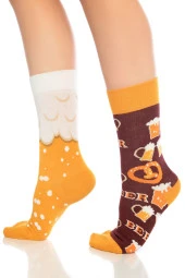 Unisex Beer Desenli Renkli Soket Çorap thumbnail 3