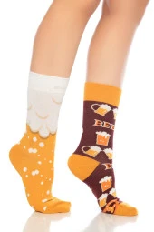 Unisex Beer Desenli Renkli Soket Çorap thumbnail 4