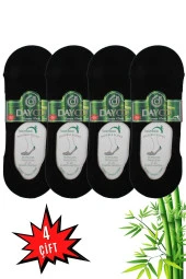 Premium Dikişsiz Siyah Renk 4'lü Erkek Bambu Babet Çorap (GÖRÜNMEZ ÇORAP) thumbnail 1