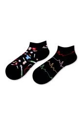 Unisex Sağlık Desenli Renkli Patik Çorap - 1