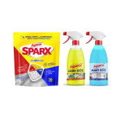 Asperox 3'lü Set-(Bulaşık Makinesi Tableti 30 Kapsül +Mavi Güç 1000 ml + Sarı Güç 1000 Ml) - 1