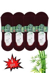 Erkek 4'lü Bambu Babet Çorabı / Bordo thumbnail 1