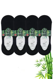 Erkek Bambu Dikişsiz Premium Babet Çorap 4'lü Set Lacivert - 1