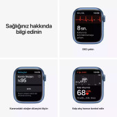 Apple Watch Series 7 GPS 41mm Mavi Alüminyum Kasa - Abis Mavi Spor Kordon MKHU3TU/A-Teşhir - 1