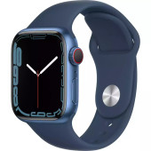 Apple Watch Series 7 GPS 41mm Mavi Alüminyum Kasa - Abis Mavi Spor Kordon MKHU3TU/A-Teşhir - 2