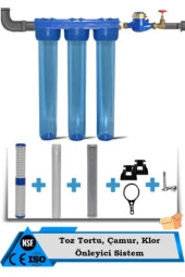 Daire Bina Sayaç Girişi 20" 3 Aşama Su Arıtma Cihazı (KOKU ,PAS ,ÇAMUR ÖNLEYİCİ YUMUŞATMA SİSTEMİ) thumbnail 1