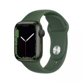 Apple Watch Series 7 GPS 41mm Yeşil Alüminyum Kasa - Yonca Spor Kordon MKHT3TU/A-Teşhir - 1