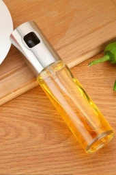 Çok Amaçlı Spreyli Cam Şişe Yağdanlık 100 ml - Zeytinyağı, Sirke, Limon, Soya Sosu - 1