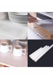 Şeffaf 45cm X 100cm Kaymaz Kaydırmaz Çok Amaçlı Raf Ve Dolap Örtüsü - 1