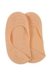 Ayak Rahatlatıcı Ten Rengi Ayak Topuk Çatlak Çorabı Silikon Patik Çorap Gömlek - 3