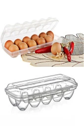 10 Gözlü Yumurta Saklama Kabı Şeffaf - 1