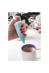 Pilli Mini Mixer Kahve Süt Köpürtücü Karıştırıcı Cappuccino Mixer - 4