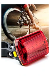 5 Ledli 7 Modlu Bisiklet Arka Stop Ikaz Lambası Led Lamba - 1