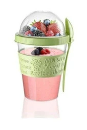 Take'n Go Kapaklı Kaşıklı Hazırla Ve Çık Meyveli Yoğurt Kabı - 1
