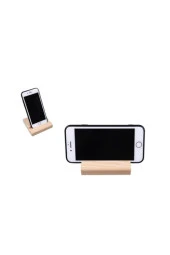 %100 Doğal Ahşap Altı Kaydırmaz Cep Telefonu Ve Tablet Standı - 1