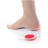 Topuk Yastığı Silikon Şeffaf Kadın Kırmızı Çift - 1