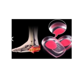 Topuk Yastığı Silikon Şeffaf Kadın Kırmızı Çift - 2