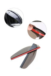 2 Adet Araç Oto Araba Ayna Yağmur Koruyucu Rüzgarlık Yağmurluk - 1