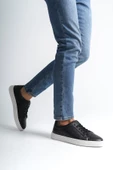Erkek Hakiki Deri Günlük Bağcıklı Rahat Tabanlı Spor Ayakkabı Sneaker thumbnail 3