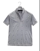 Troy Yakalı Slim Fit Kısa Kol Erkek Tişört-6731 - 1