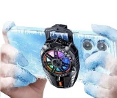 Hadron Hdx4602 Işıklı Isı Göstergeli Klipsli 3 Kademeli Radyatörlü Telefon Soğutucu Fan - 2