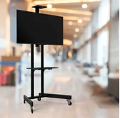 TV/Fuar Standı İş Yeri Ofis Tipi Video Kamera Askı Aparatlı Metal TV Sehpası Ünitesi - 1
