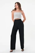 Kadın Siyah Smart Palazzo Pantolon - 3