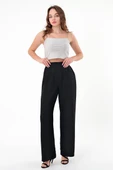Kadın Siyah Smart Palazzo Pantolon - 4