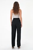 Kadın Siyah Smart Palazzo Pantolon - 5