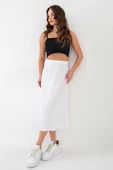Beyaz Saten Etek - 4