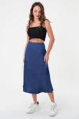 Lacivert Saten Etek - 3