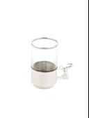 Bakır Çay Bardağı Cam Çay Bardağı Atlı Çay Bardağı - 6