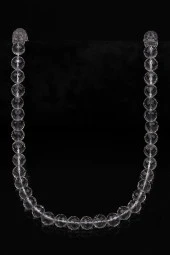 Kristal Kuvars Doğal Taş Dizi 8 mm Fasetli Küre Kesim thumbnail 2