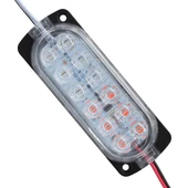 Powermaster Parlak Yanıp Sönen Kırmızı-Mavi 12-24 Volt 1.2 Watt 2835 Modül Led - 2