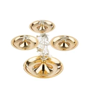 Şekerlik Çikolatalık Aksesuar Dekoratif Obje Güllü 4'lü 2 Katlı Çerezlik - 2