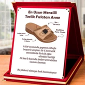Kişiye Özel Tasarlanabilen Hediyelik Kırmızı Kadife Plaket - 1